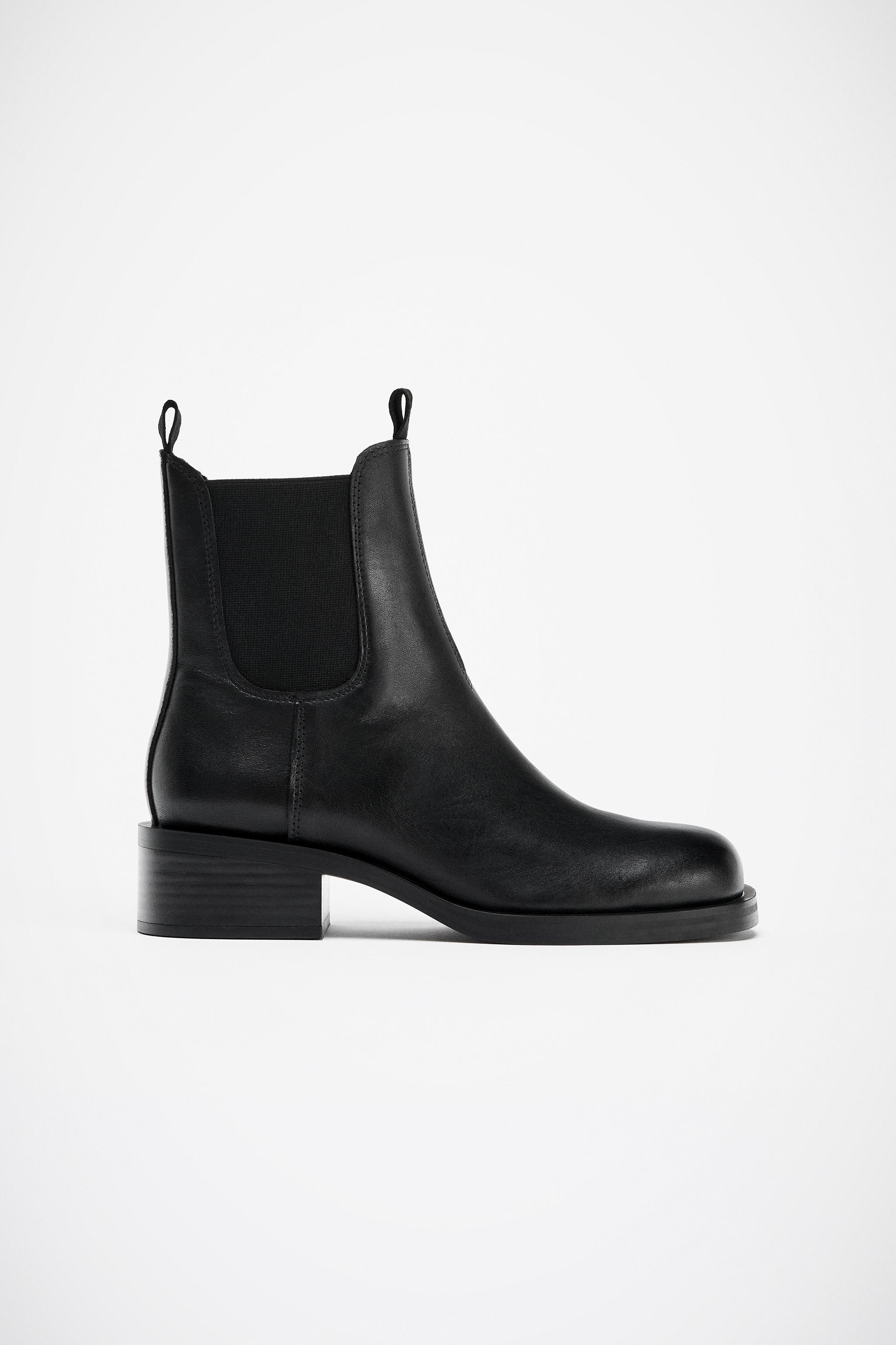 BOTTINES CHELSEA EN CUIR WATER REPELLENT